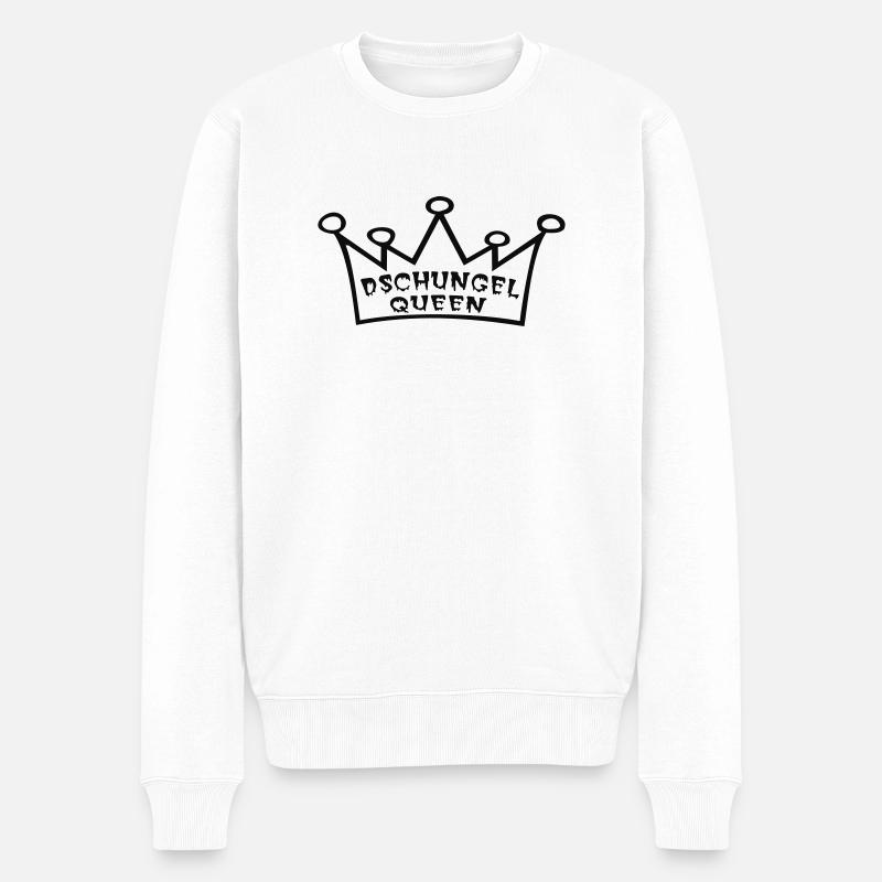 Dschungel-Queen - Männer Premium Bio Pullover - Weiß