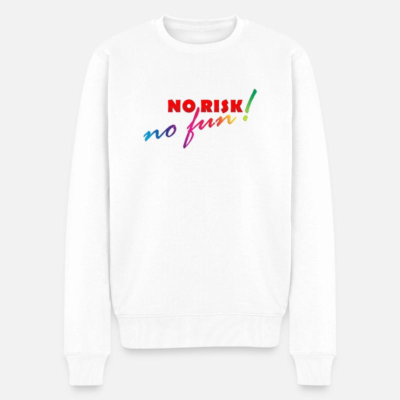 AUCUN RISQUE - NO FUN - Pull Premium bio Homme - blanc