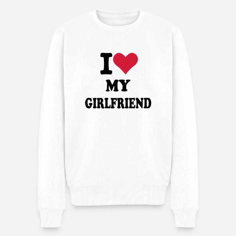 Girlfriend - Pull Premium bio Homme - blanc