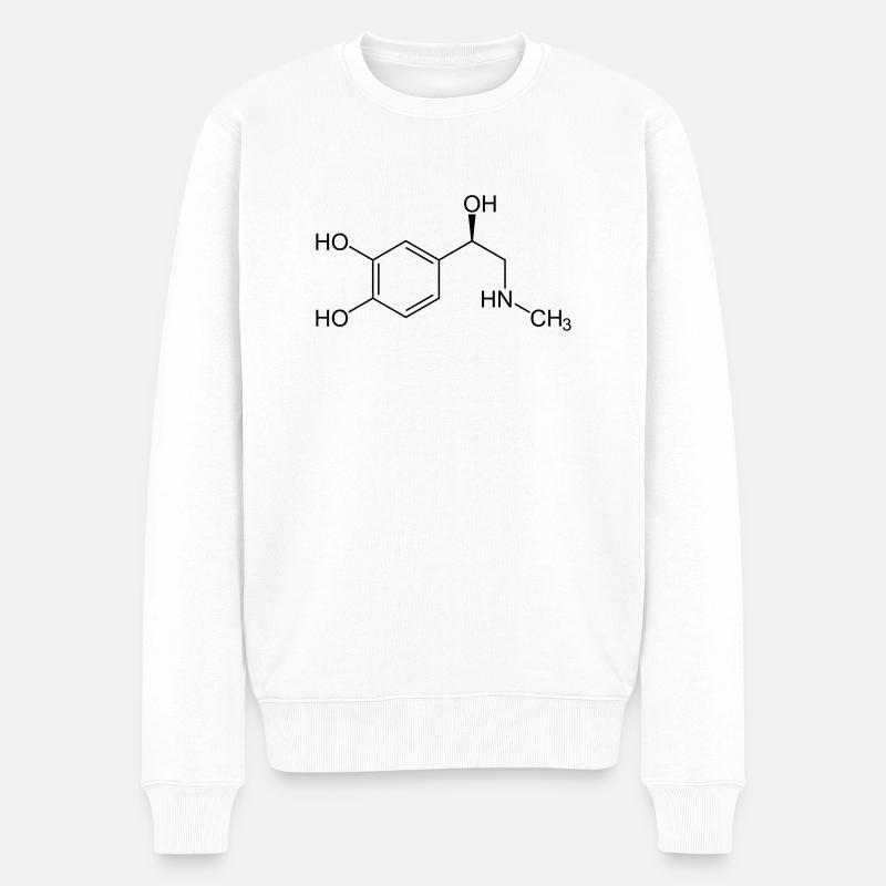 Adrenalin - Männer Premium Bio Pullover - Weiß