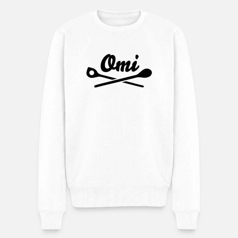 Omi - Männer Premium Bio Pullover - Weiß