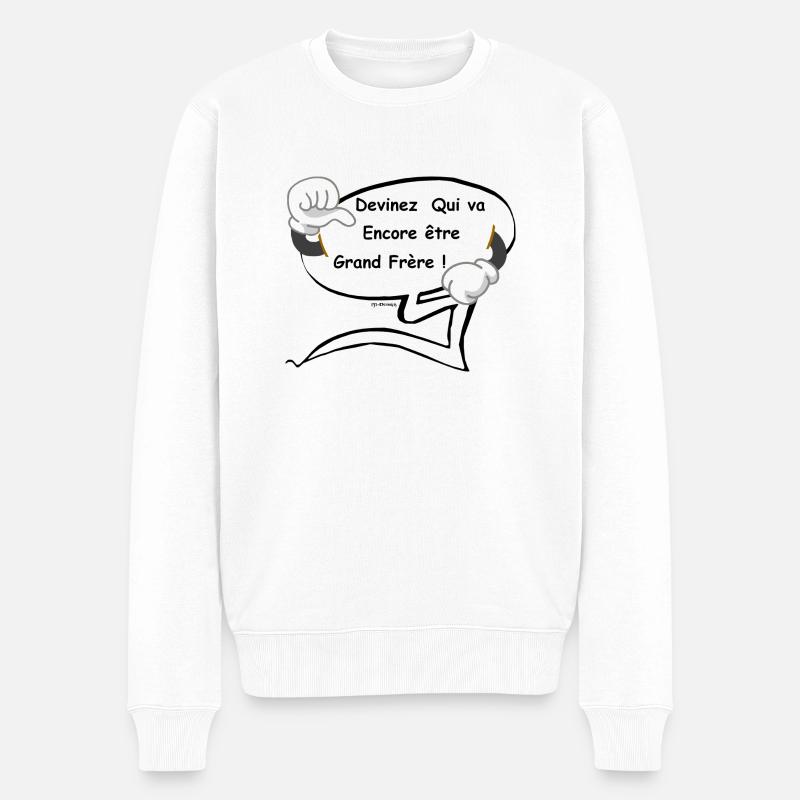 Encore Grand frère - Pull Premium bio Homme - blanc