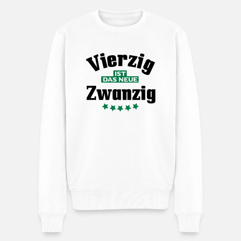 40 ist das neue 20 - Männer Premium Bio Pullover - Weiß