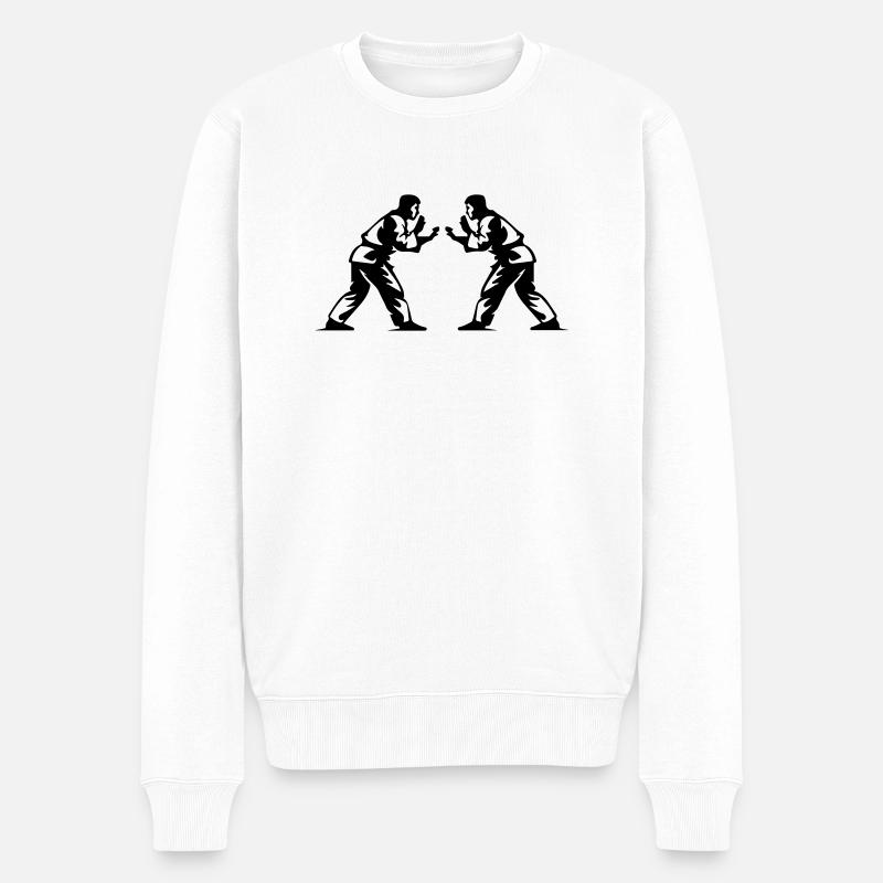 Jiu-jitsu - Männer Premium Bio Pullover - Weiß