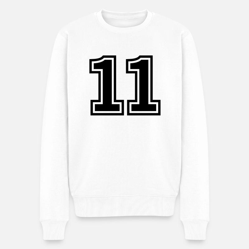number_elf - Männer Premium Bio Pullover - Weiß