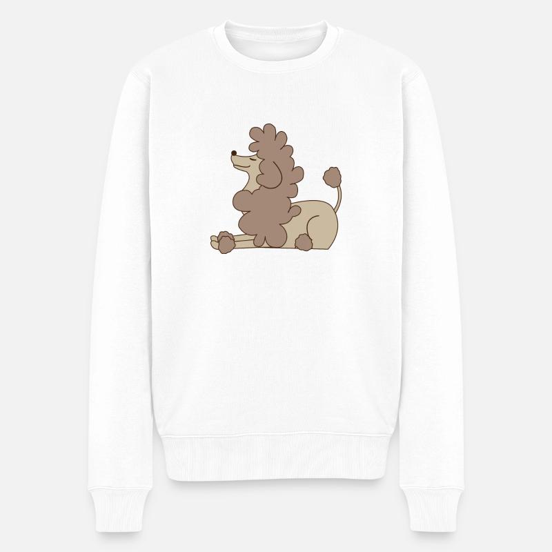 caniche - Pull Premium bio Homme - blanc