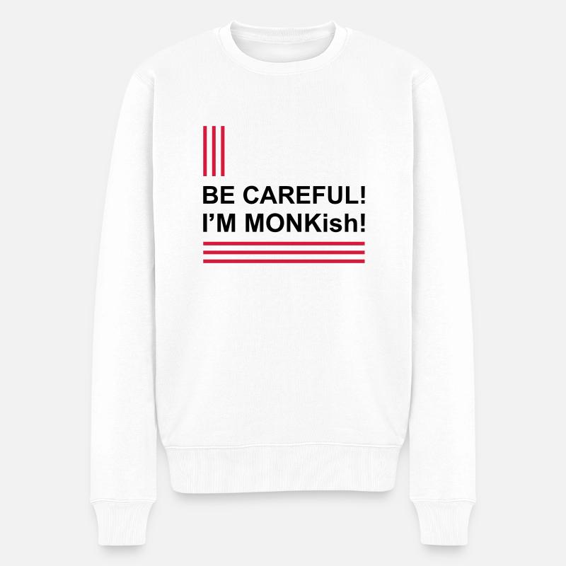I'M MONKish - Männer Premium Bio Pullover - Weiß