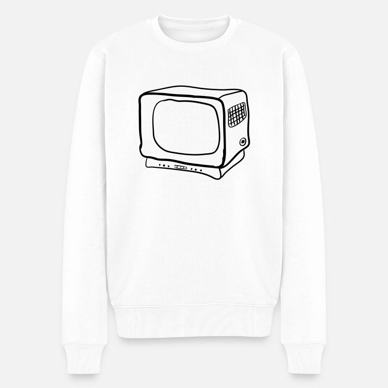 Vieille télévision - Pull Premium bio Homme - blanc