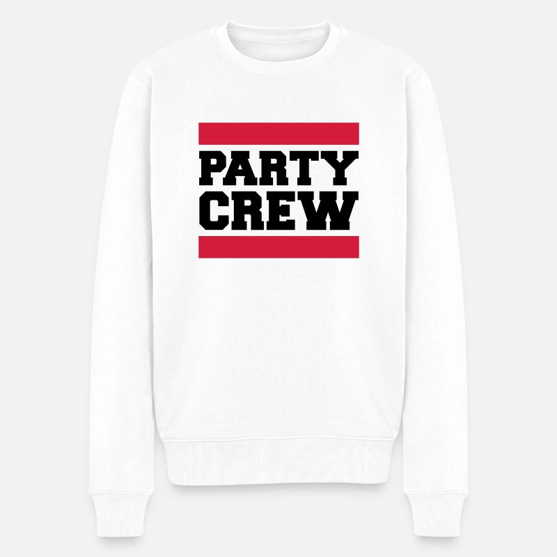 Party Crew Design - Pull Premium bio Homme - blanc