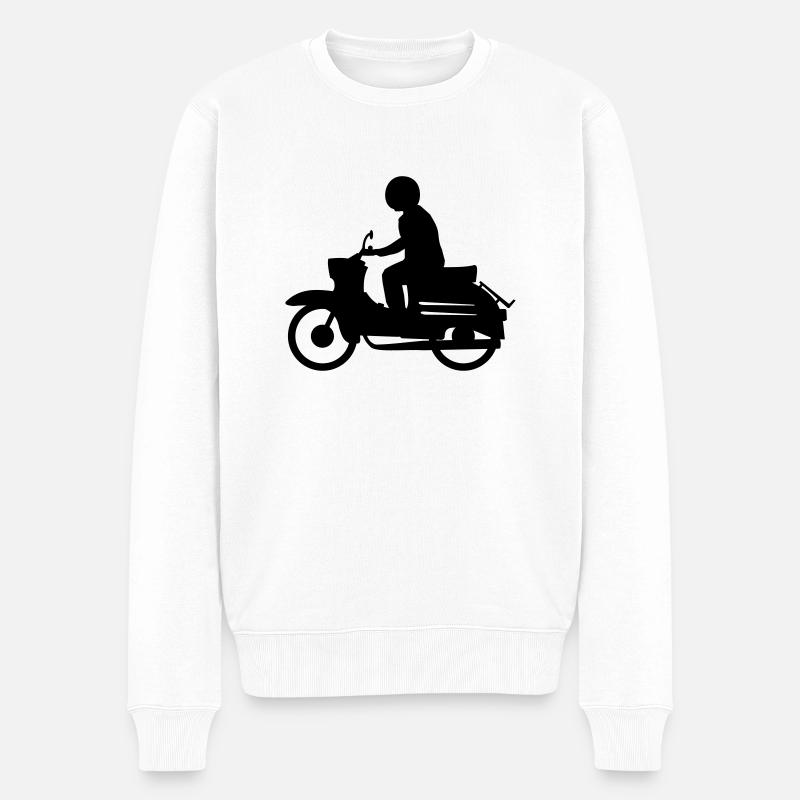 Fahrzeug - Simson Schwalbe - Männer Premium Bio Pullover - Weiß