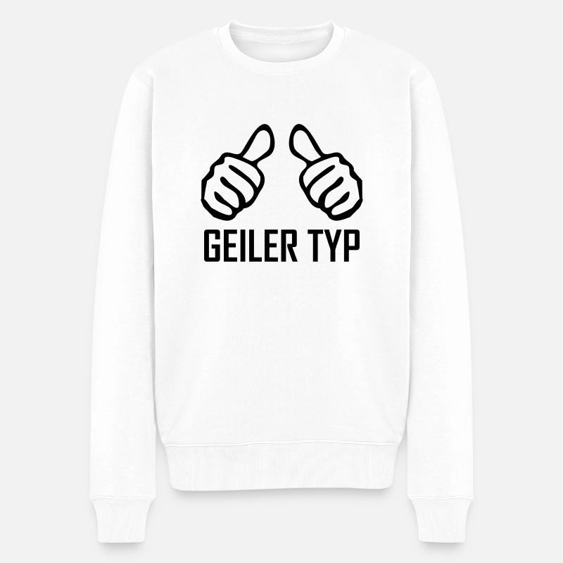 geiler typ - Pull Premium bio Homme - blanc