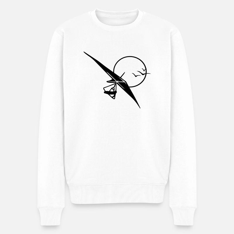 drachenflieger_mit_sonne - Männer Premium Bio Pullover - Weiß