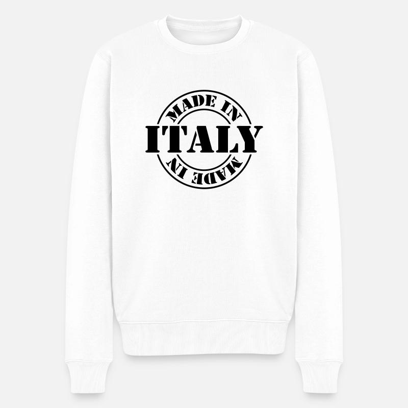 made in italy m1k2 - Pull Premium bio Homme - blanc
