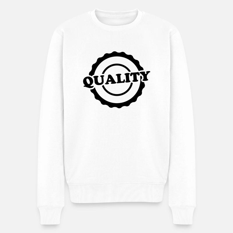 Cool Quality Design - Pull Premium bio Homme - blanc