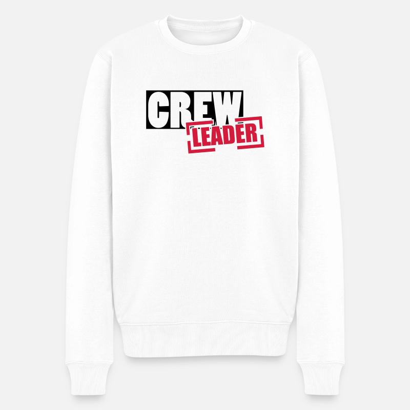crew - Männer Premium Bio Pullover - Weiß
