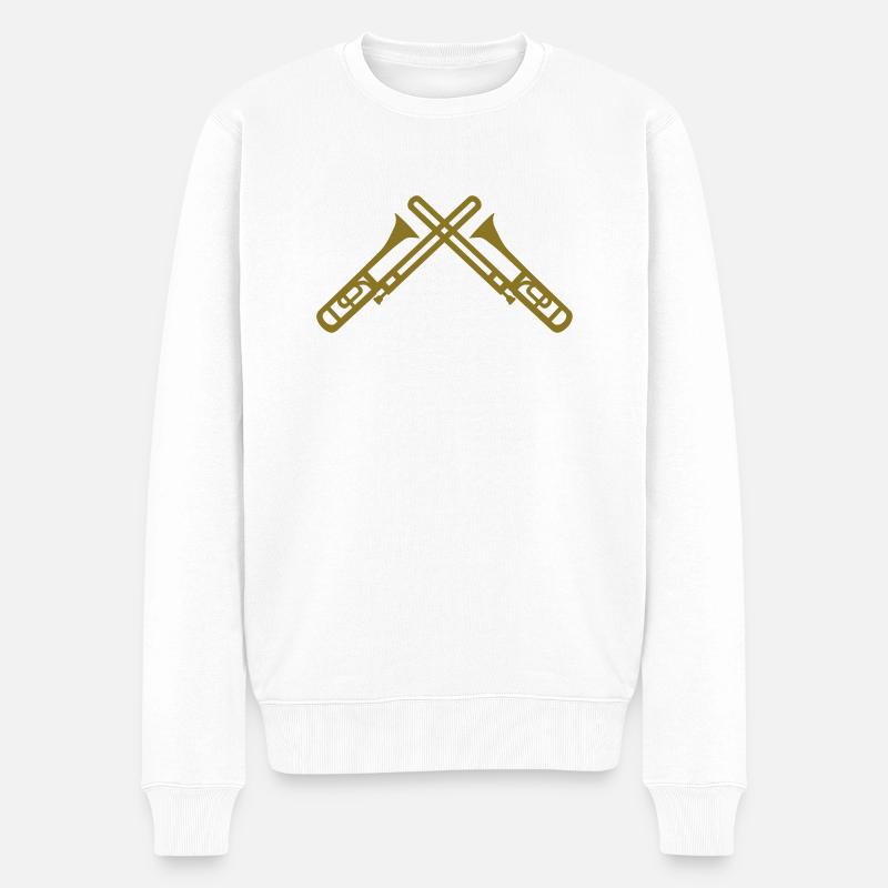 Trombone - Pull Premium bio Homme - blanc