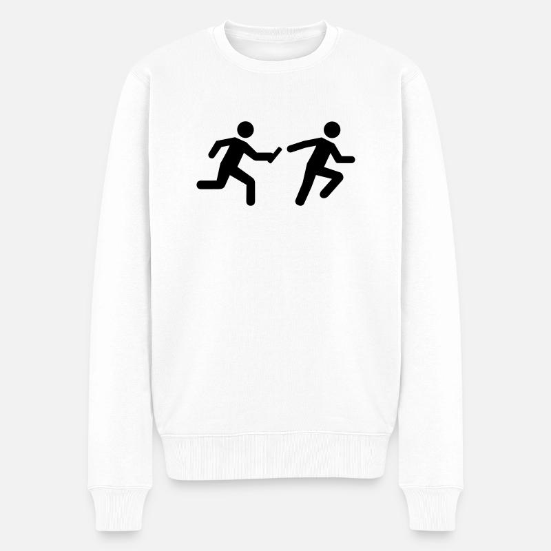 Course relais - Pull Premium bio Homme - blanc