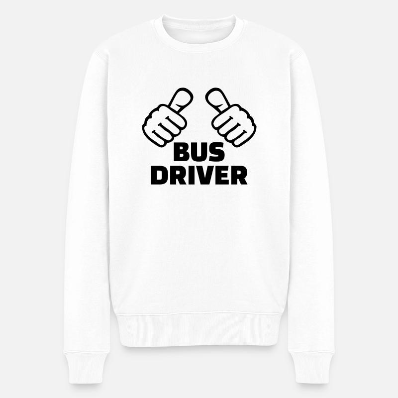 Busfahrer - Männer Premium Bio Pullover - Weiß