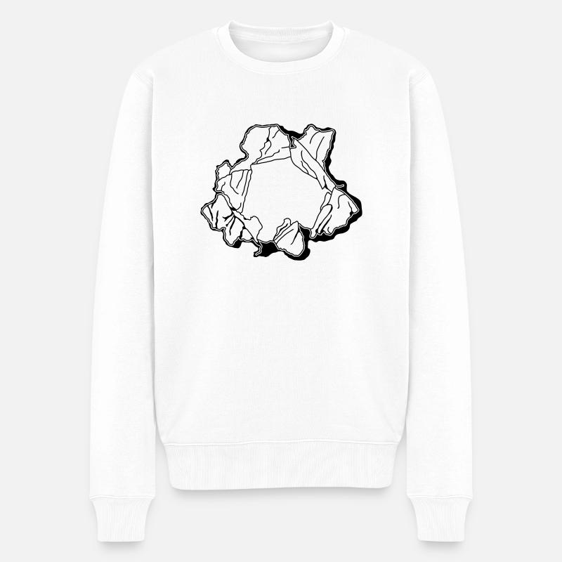 papier déchiré ca321 - Pull Premium bio Homme - blanc