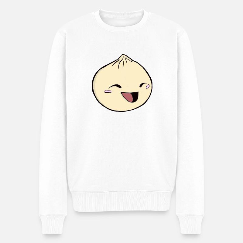 Happy bao - Männer Premium Bio Pullover - Weiß
