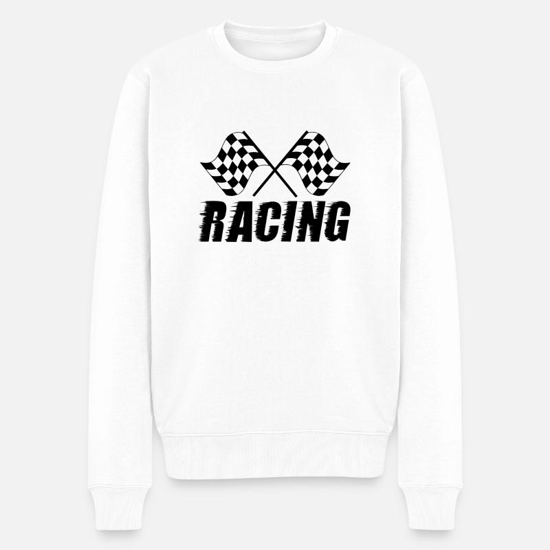 racing - Männer Premium Bio Pullover - Weiß