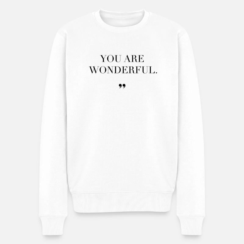 Compliment déclaration phrase idée cadeau - Pull Premium bio Homme - blanc