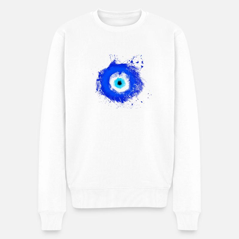 mauvais œil Nazar - Pull Premium bio Homme - blanc