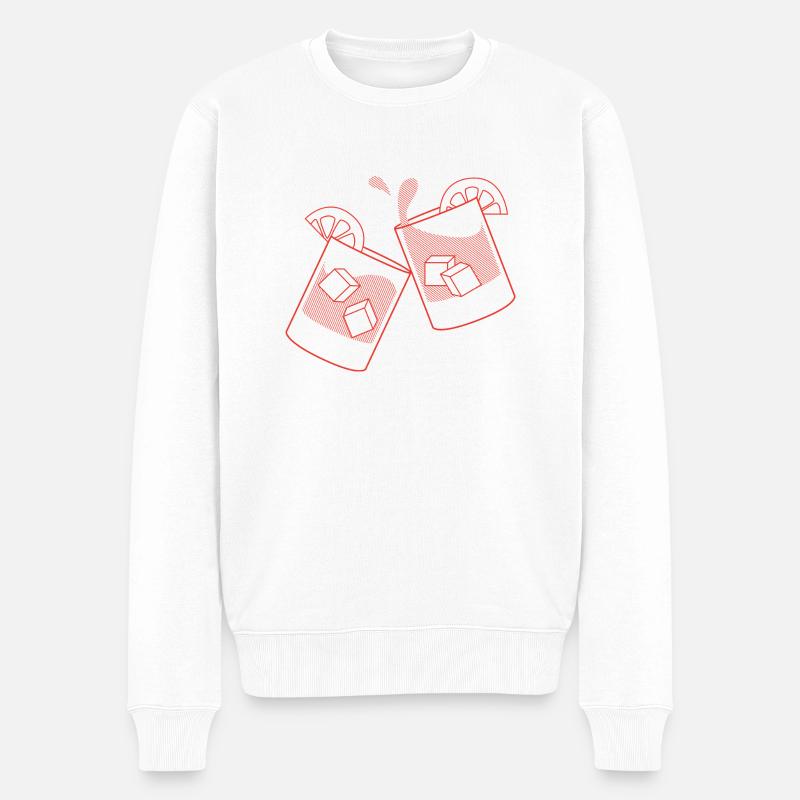 Verres à cocktail - Pull Premium bio Homme - blanc