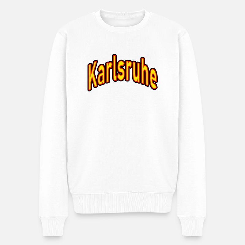 Karlsruhe - Männer Premium Bio Pullover - Weiß