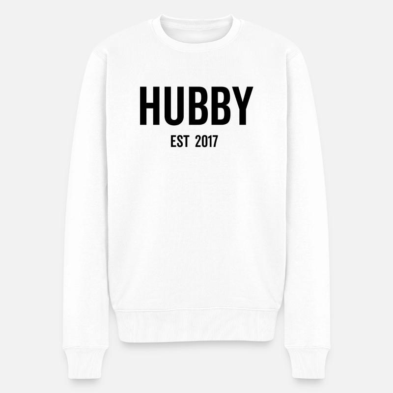 Ehemann Est 2017 - Männer Premium Bio Pullover - Weiß