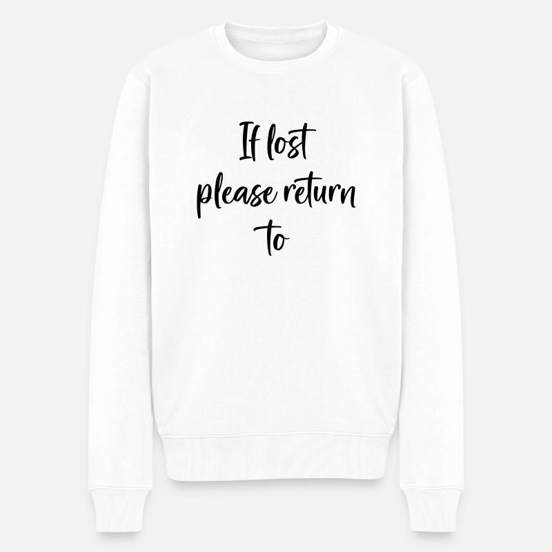 lost return - Männer Premium Bio Pullover - Weiß