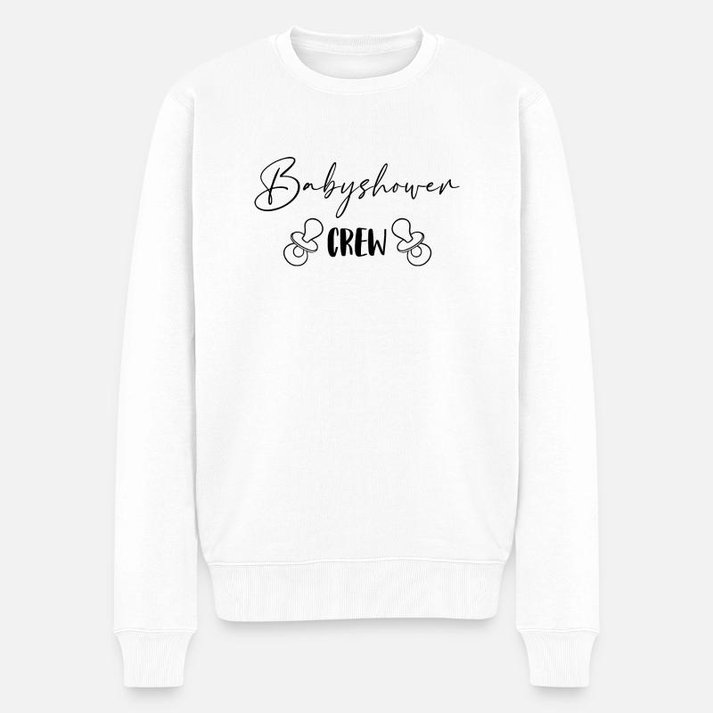 Babyparty - Männer Premium Bio Pullover - Weiß