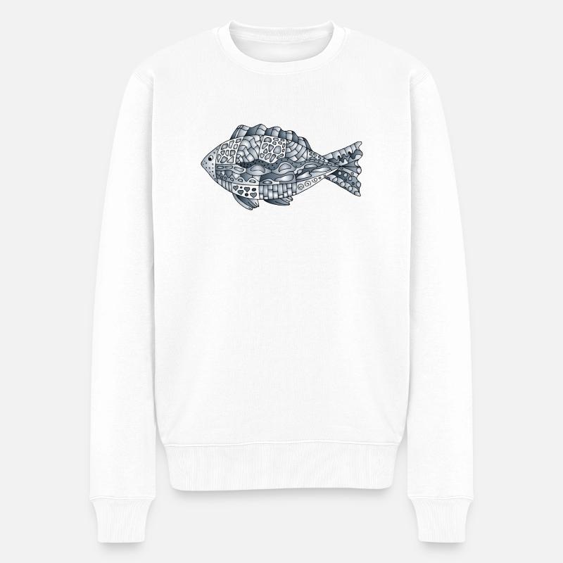 Poisson - Pull Premium bio Homme - blanc