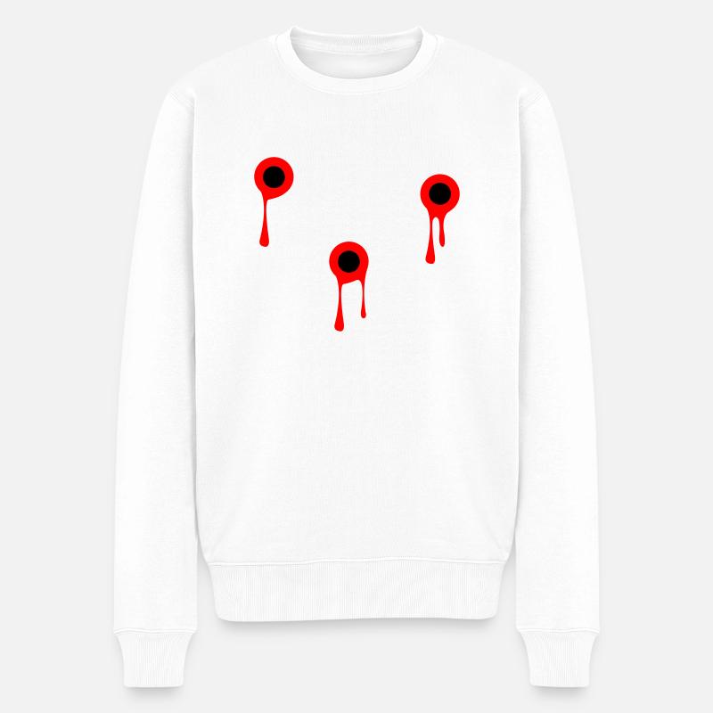 Schüsse - Männer Premium Bio Pullover - Weiß