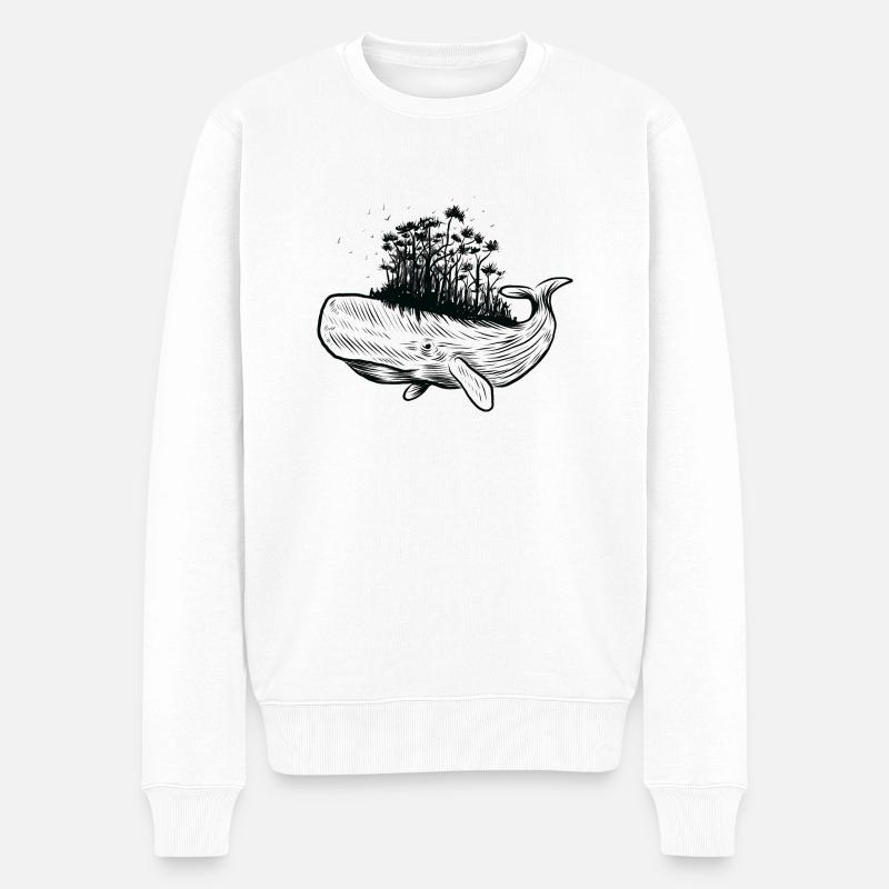 Forêt de baleines - Pull Premium bio Homme - blanc
