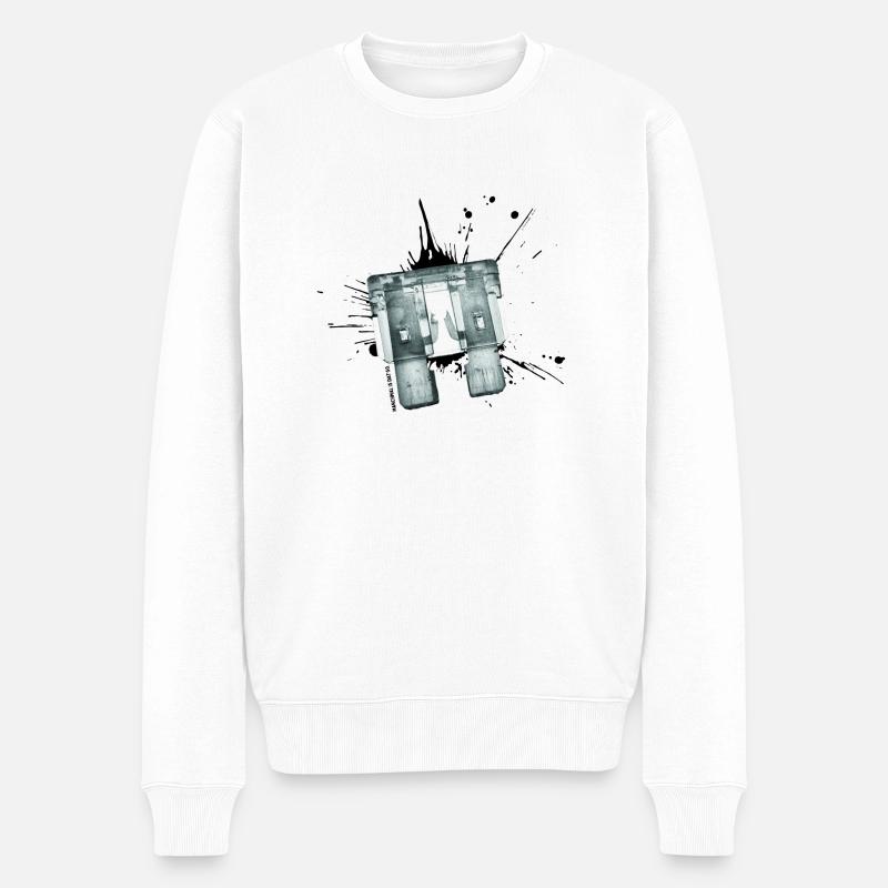 Sicherungdurch - manchmal is dat so - Männer Premium Bio Pullover - Weiß