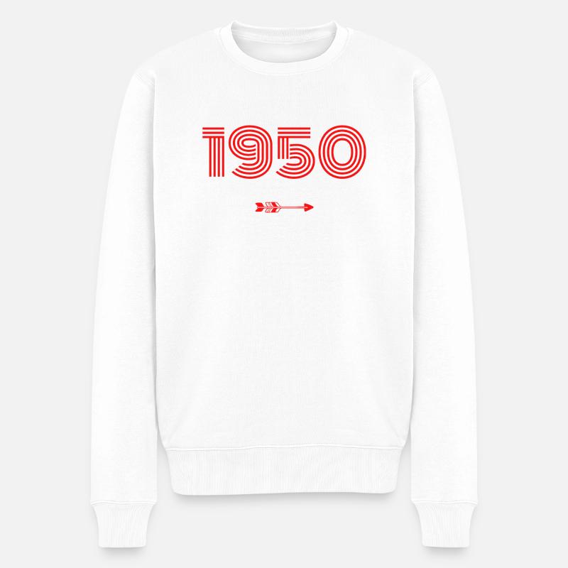 Né en 1950 - Pull Premium bio Homme - blanc