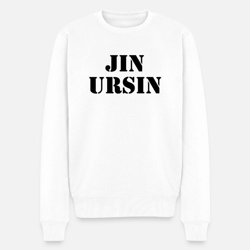 usbekisch - Männer Premium Bio Pullover - Weiß