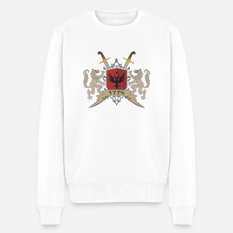 Selcuklu - Männer Premium Bio Pullover - Weiß