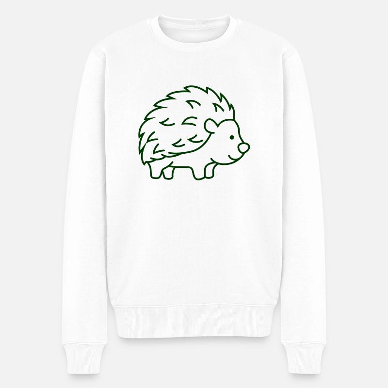 igel - Männer Premium Bio Pullover - Weiß