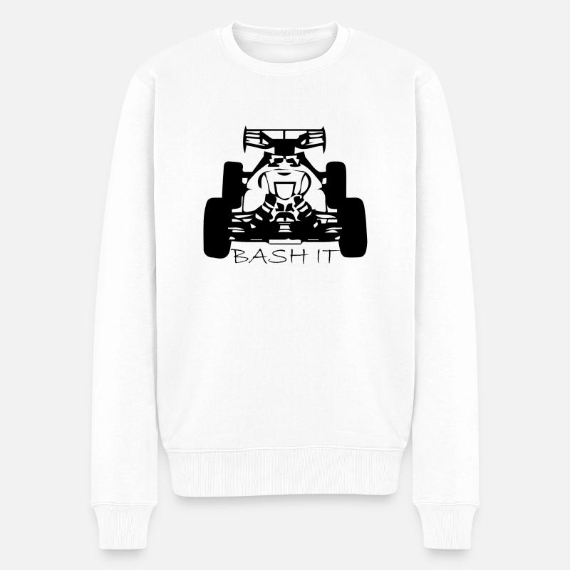 Bash it buggy - Männer Premium Bio Pullover - Weiß