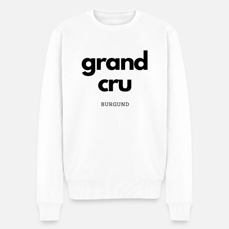 grand cru burgund - Männer Premium Bio Pullover - Weiß