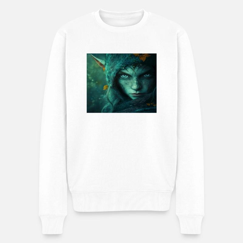 Elfe - Männer Premium Bio Pullover - Weiß