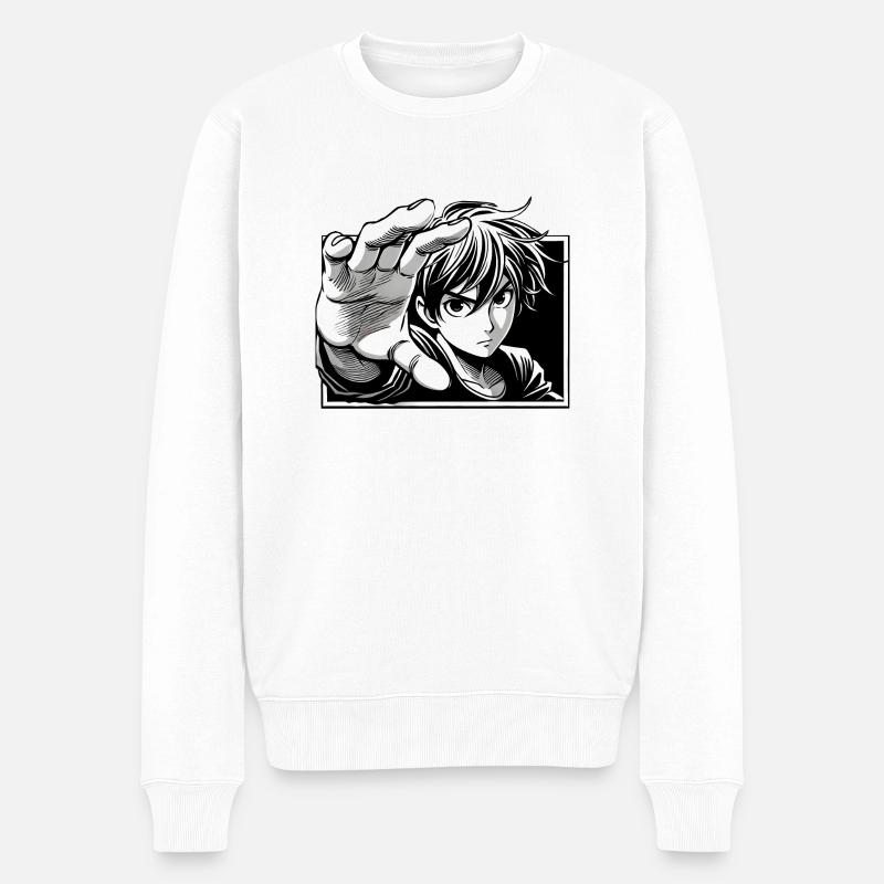 Anime de combat - Power Strike - Pull Premium bio Homme - blanc