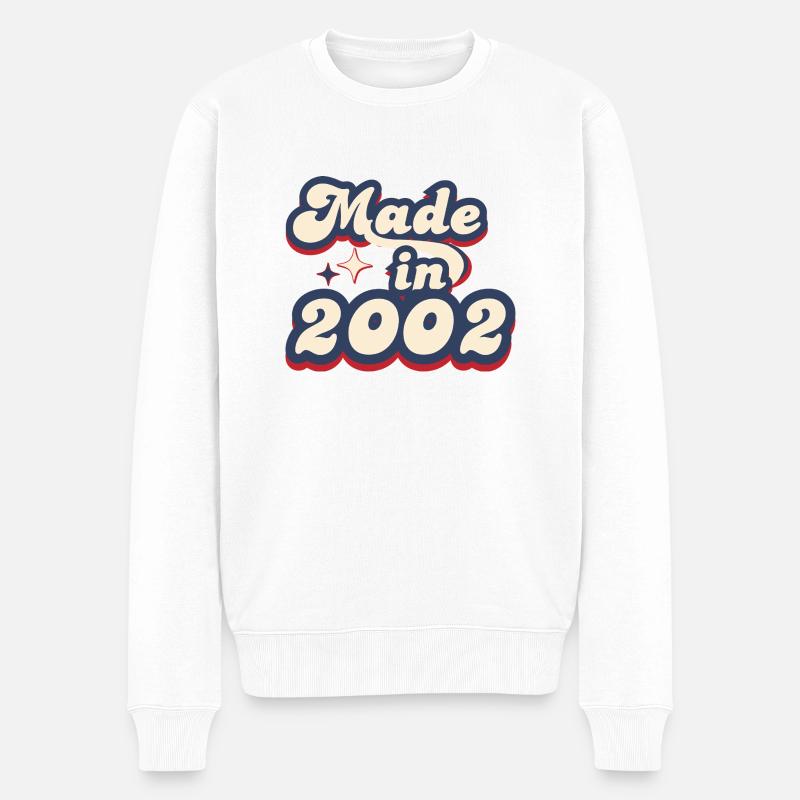 Made in 2002 retro - Pull Premium bio Homme - blanc