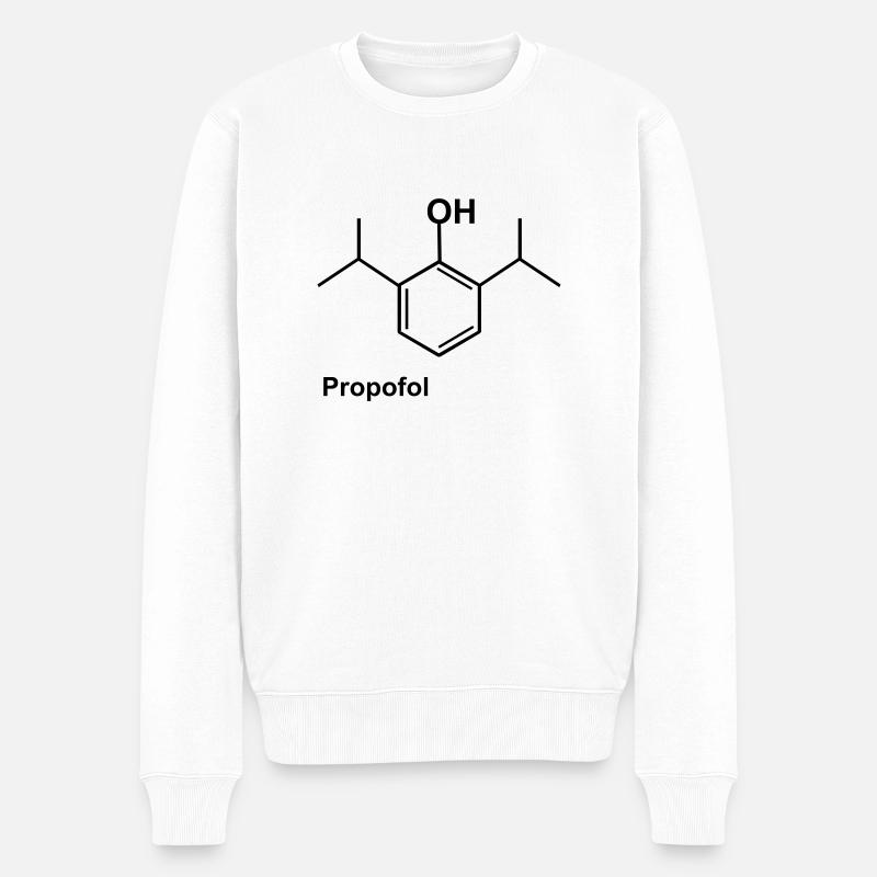 Propofol - Männer Premium Bio Pullover - Weiß