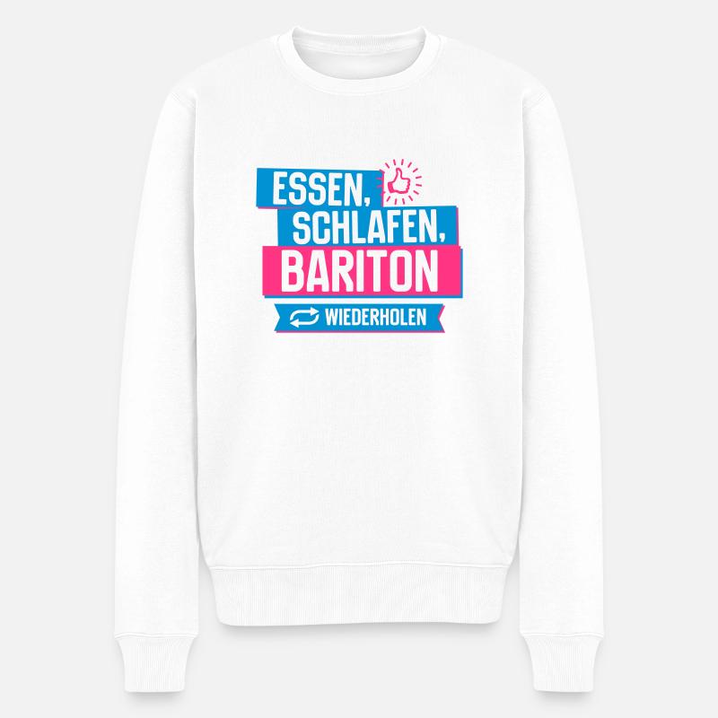 Hobby Bariton - Männer Premium Bio Pullover - Weiß