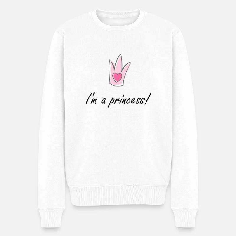 I'm a princess! - Männer Premium Bio Pullover - Weiß