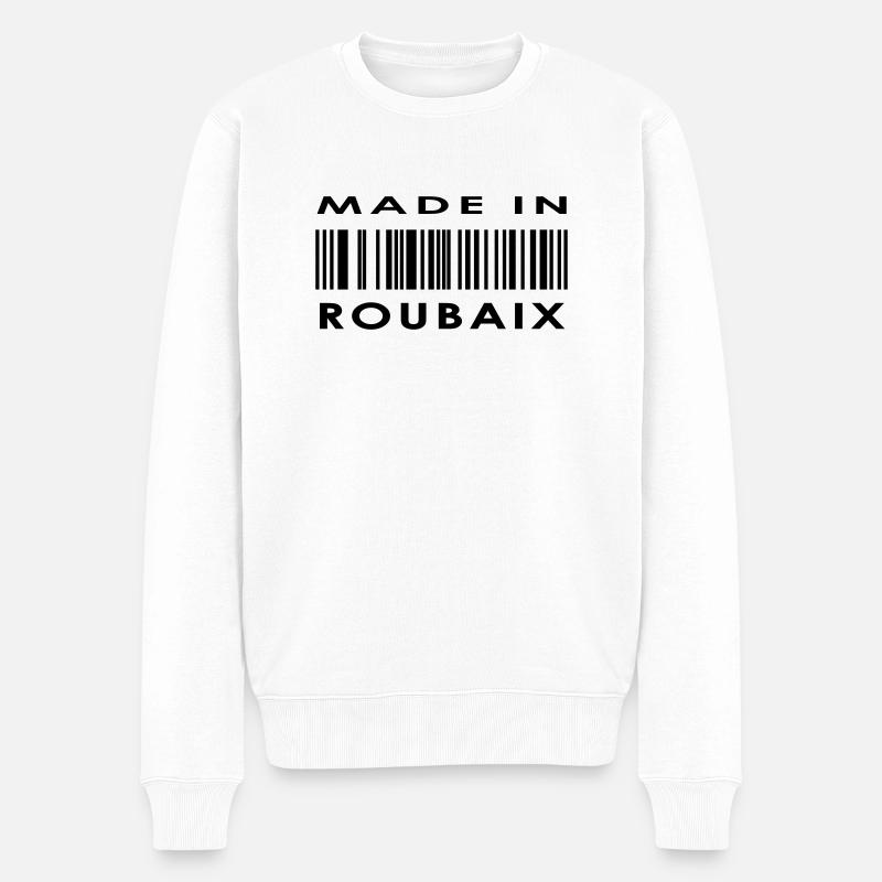 Roubaix - Männer Premium Bio Pullover - Weiß