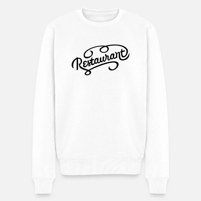 Restaurant - Männer Premium Bio Pullover - Weiß